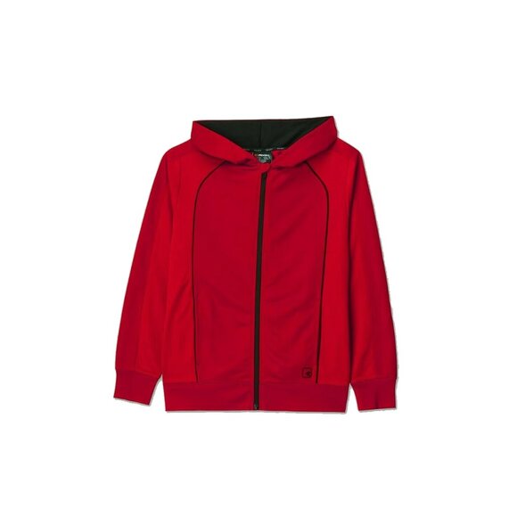 Mens Medium AND1 Red Double Team Full Zip Hoodie Activewear Jacket Outdoor - Picture 1 of 2